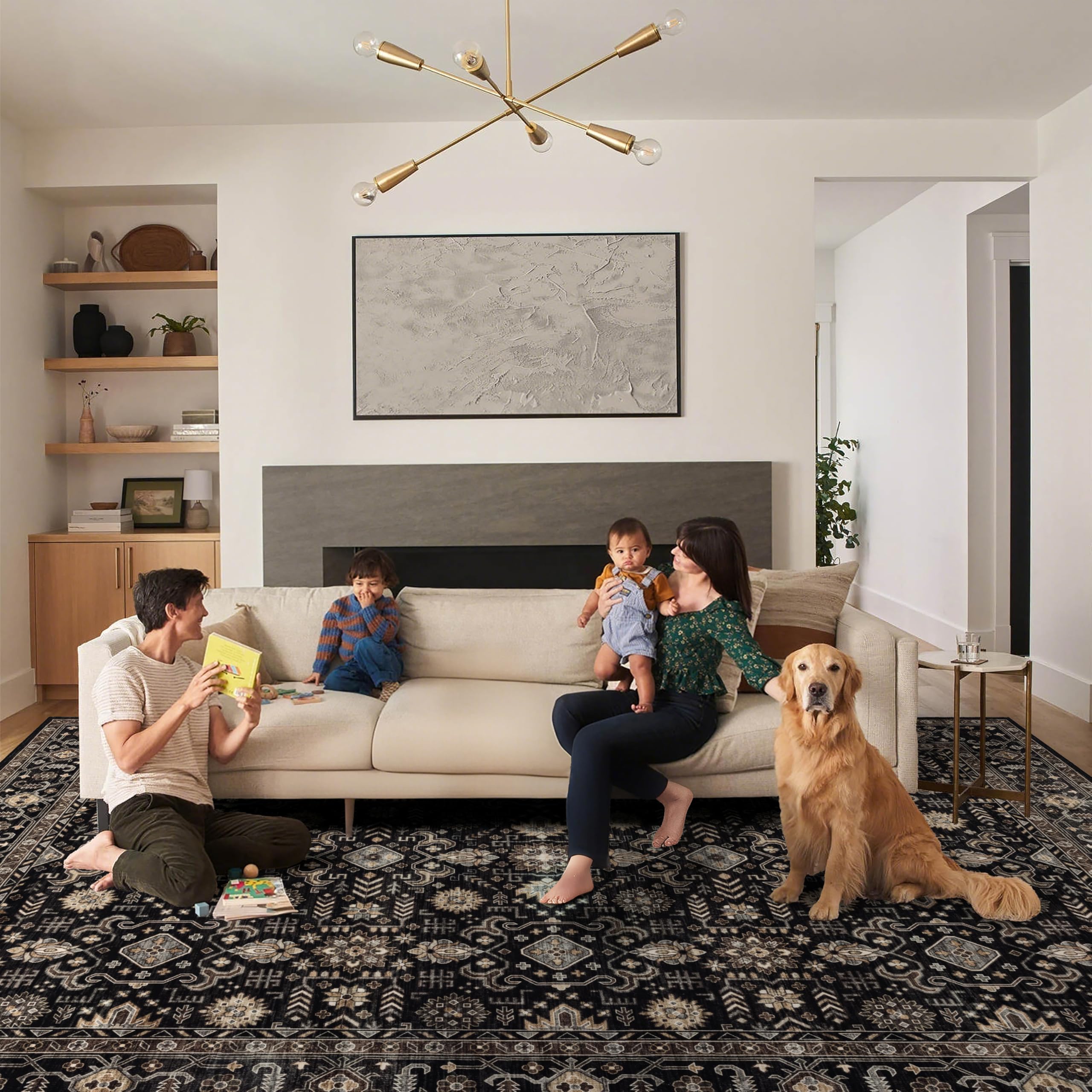 Ruaruarug patterned surface adds contemporary style to any room.