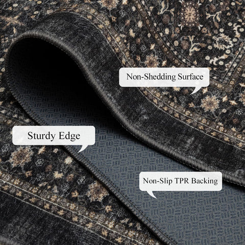 Ruaruarug area rug ultra-soft texture cushions feet with plush comfort.