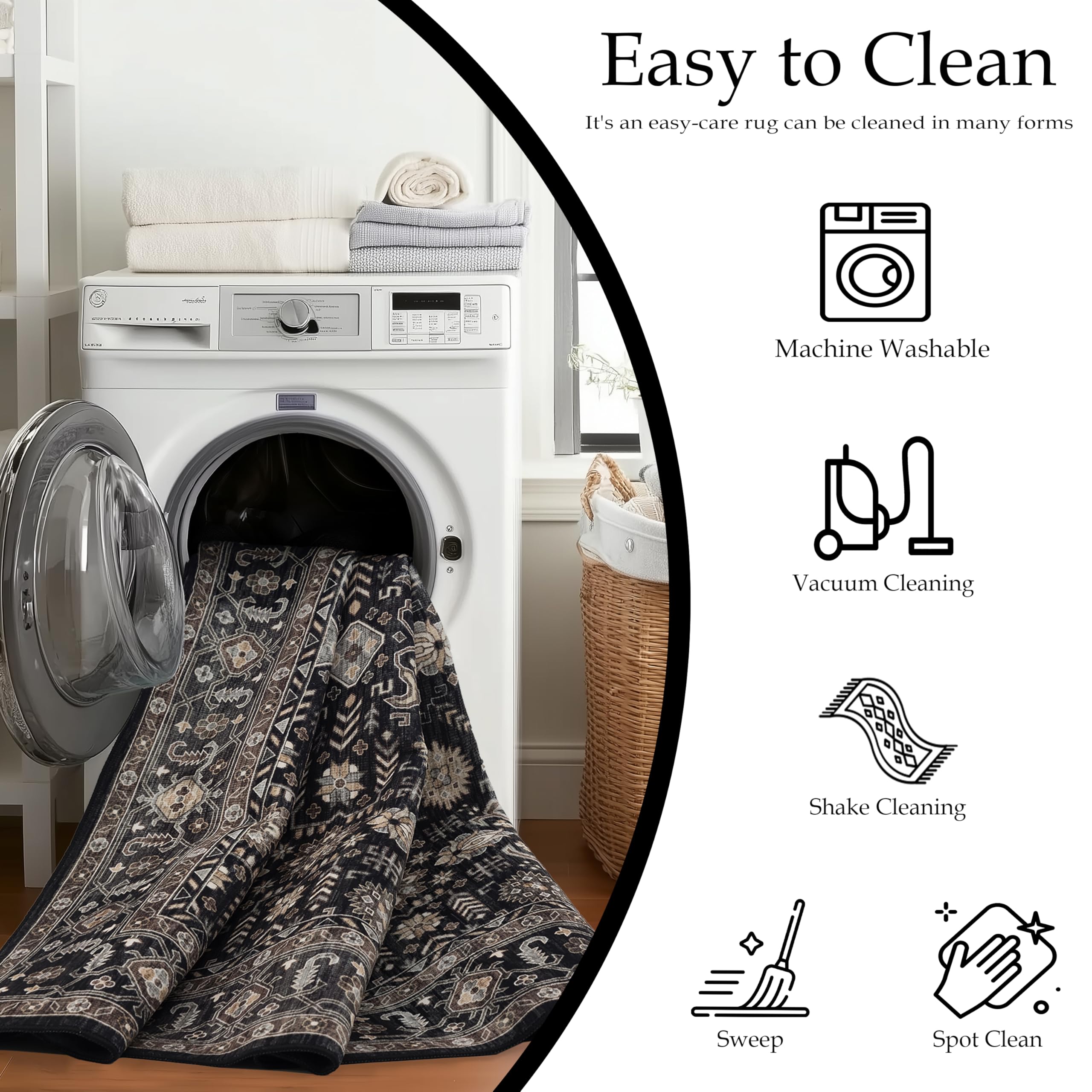 Ruaruarug versatile decor fits entryways, living rooms, kitchens, and bedrooms.