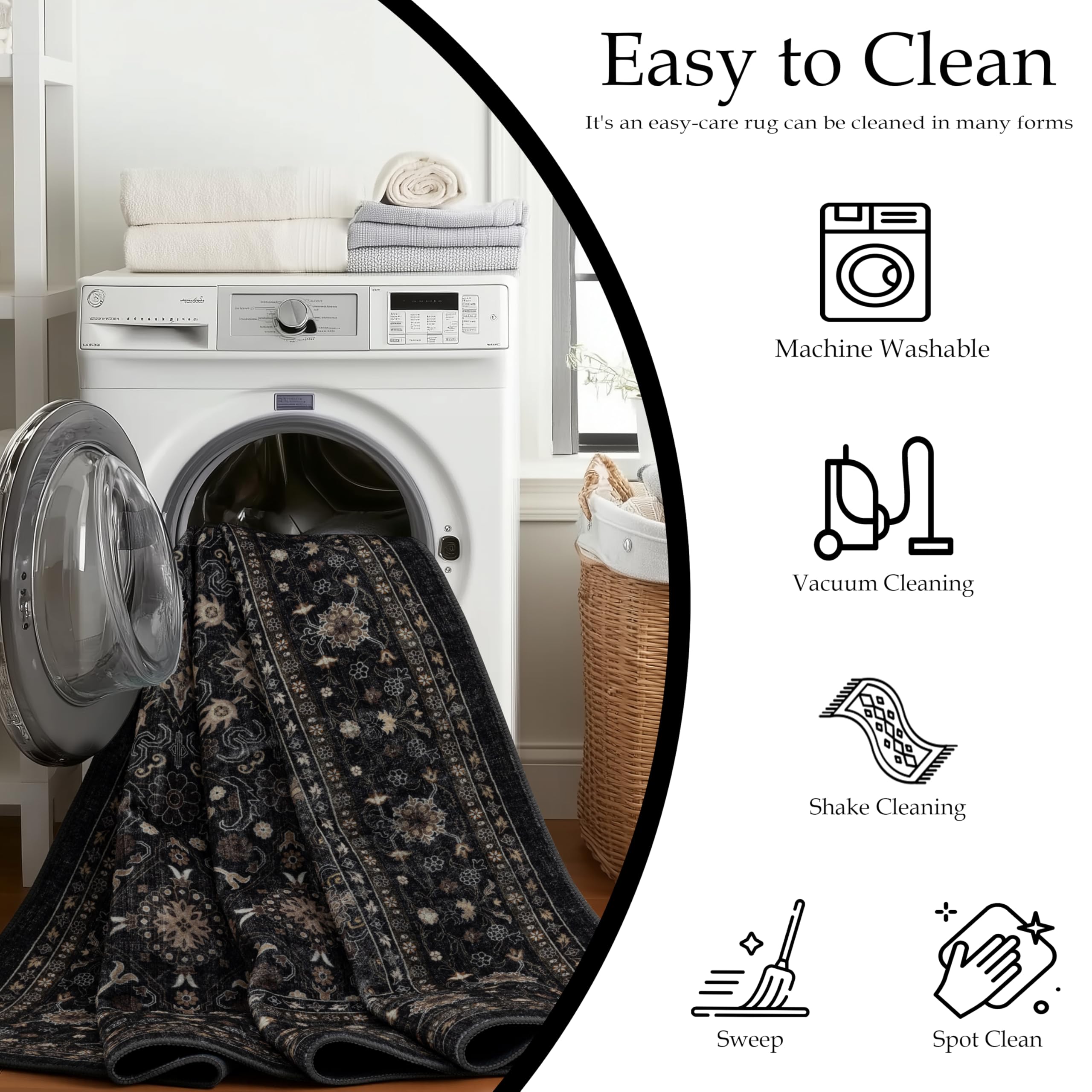 Ruaruarug kid and pet friendly rug suits busy homes.