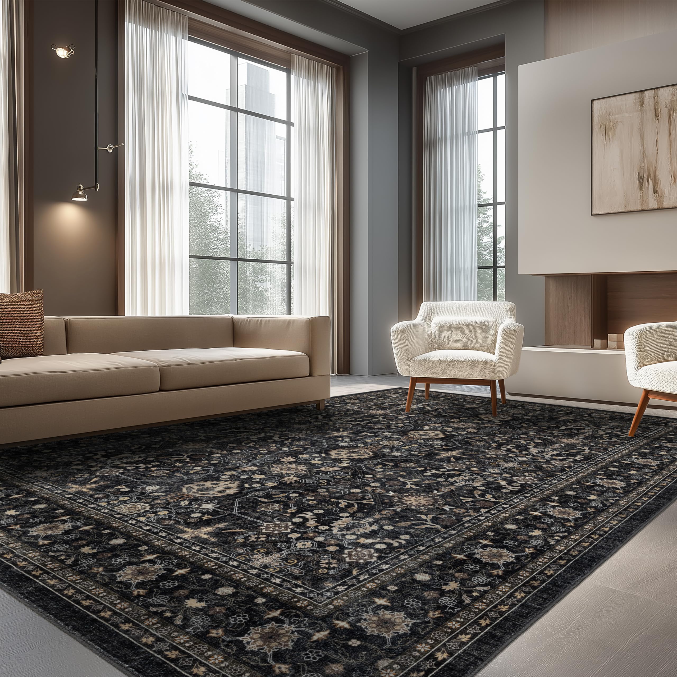 Ruaruarug versatile pattern complements entryways, living rooms, kitchens, and bedrooms.