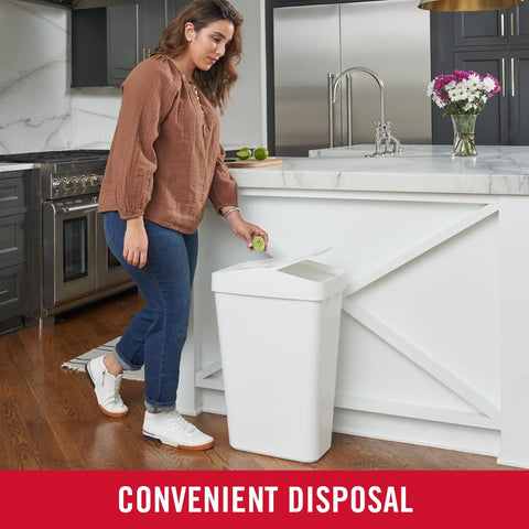 Rubbermaid 12.2-gallon waste container fits mid-sized kitchens