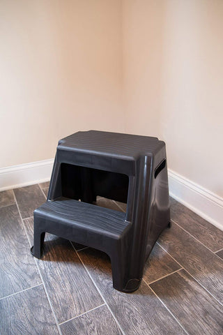 Rubbermaid 2-Step Stool compact size fits tight spaces