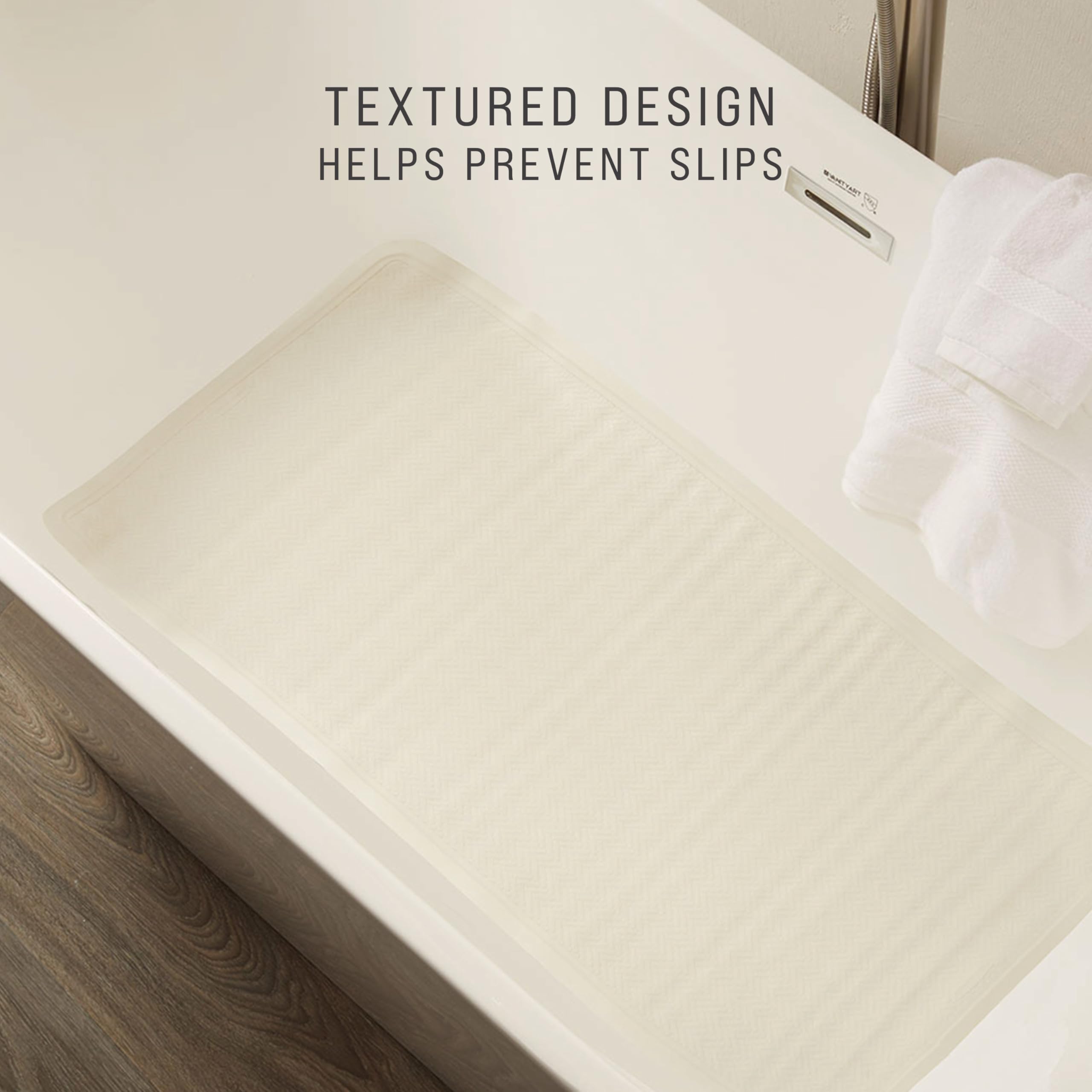 Rubbermaid mat that is machine washable for easy cleaning and hygiene.