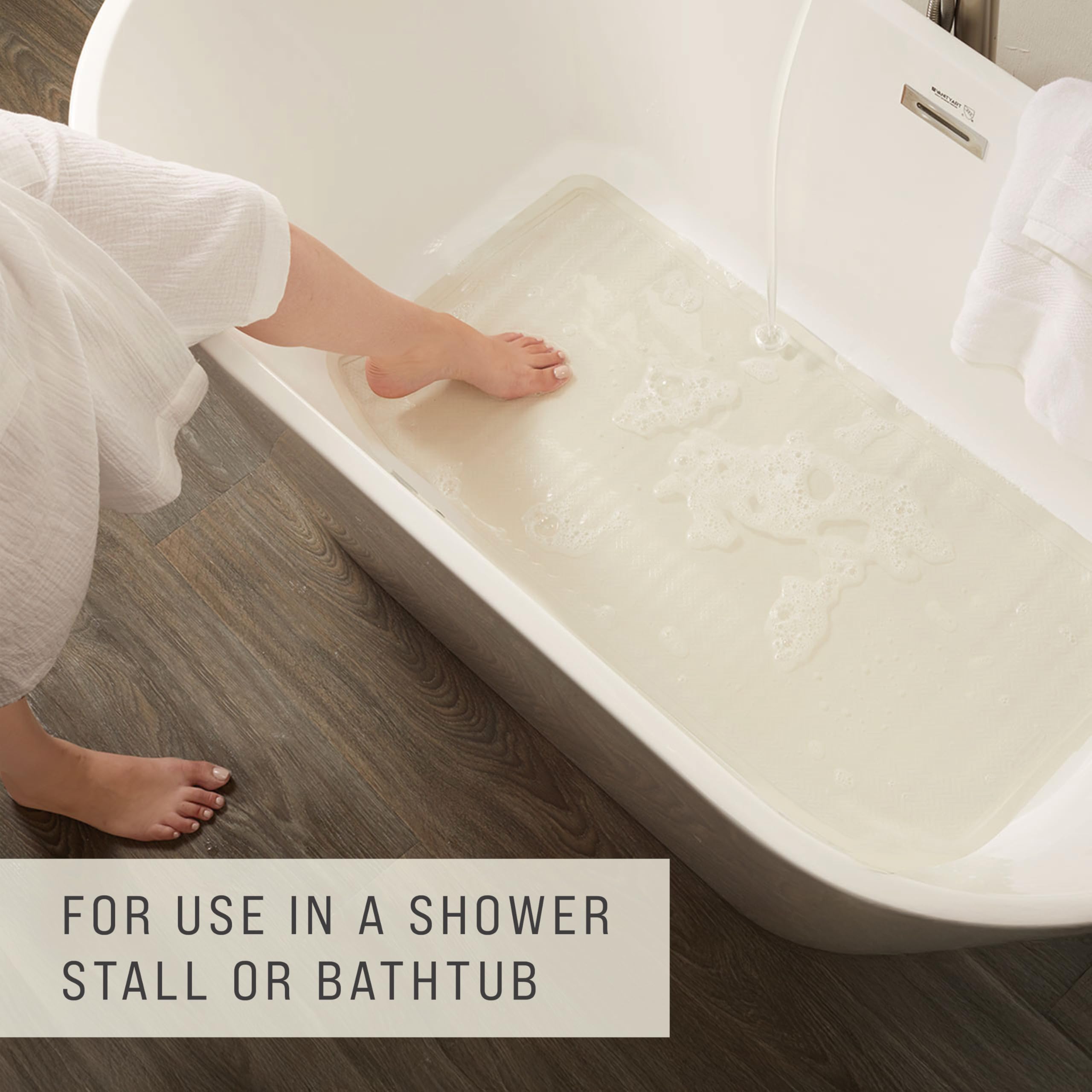 Rubbermaid Safti-Grip non-slip mat offering secure grip in tubs or showers.