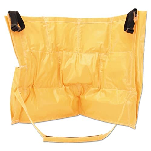 Rubbermaid Brute supply caddy adjustable straps fit snugly around the can.