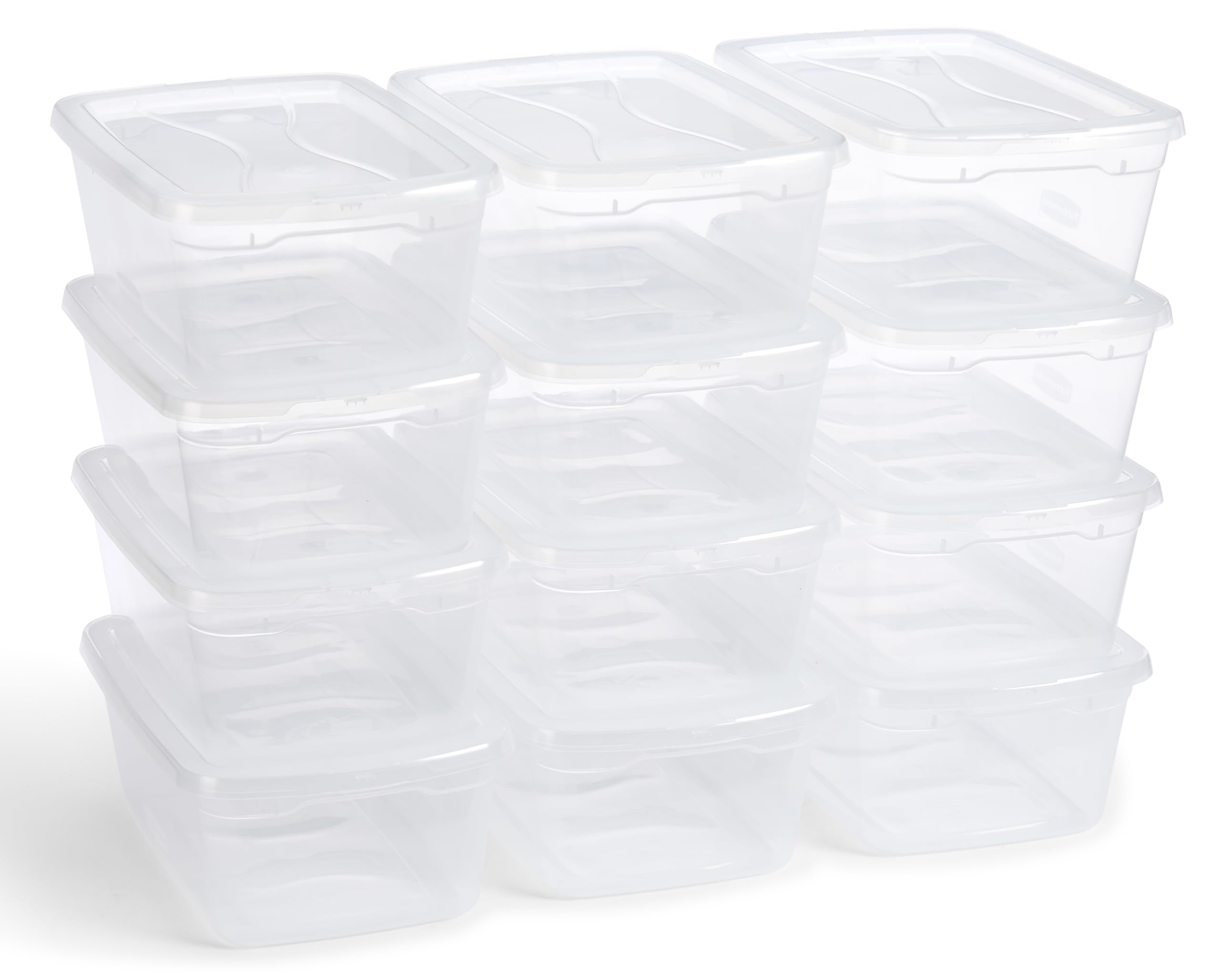 Rubbermaid Cleverstore 6 Qt clear bin with lid for quick visibility