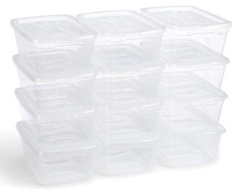 Rubbermaid Cleverstore 6 Qt clear bin with lid for quick visibility