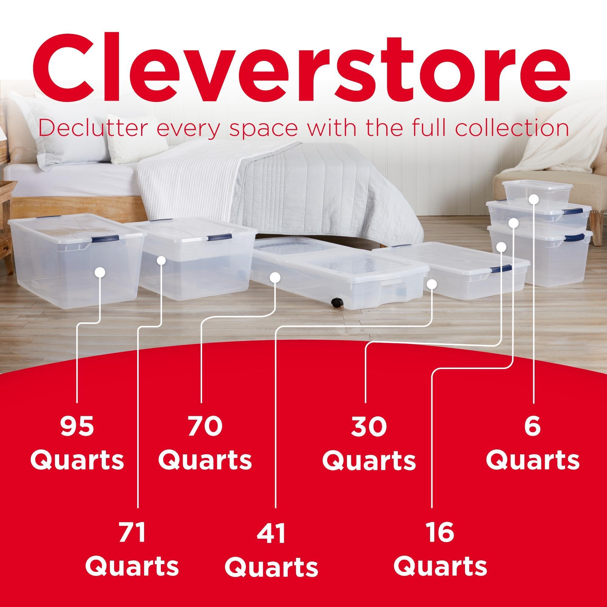 Rubbermaid Cleverstore clear containers simplify home organization