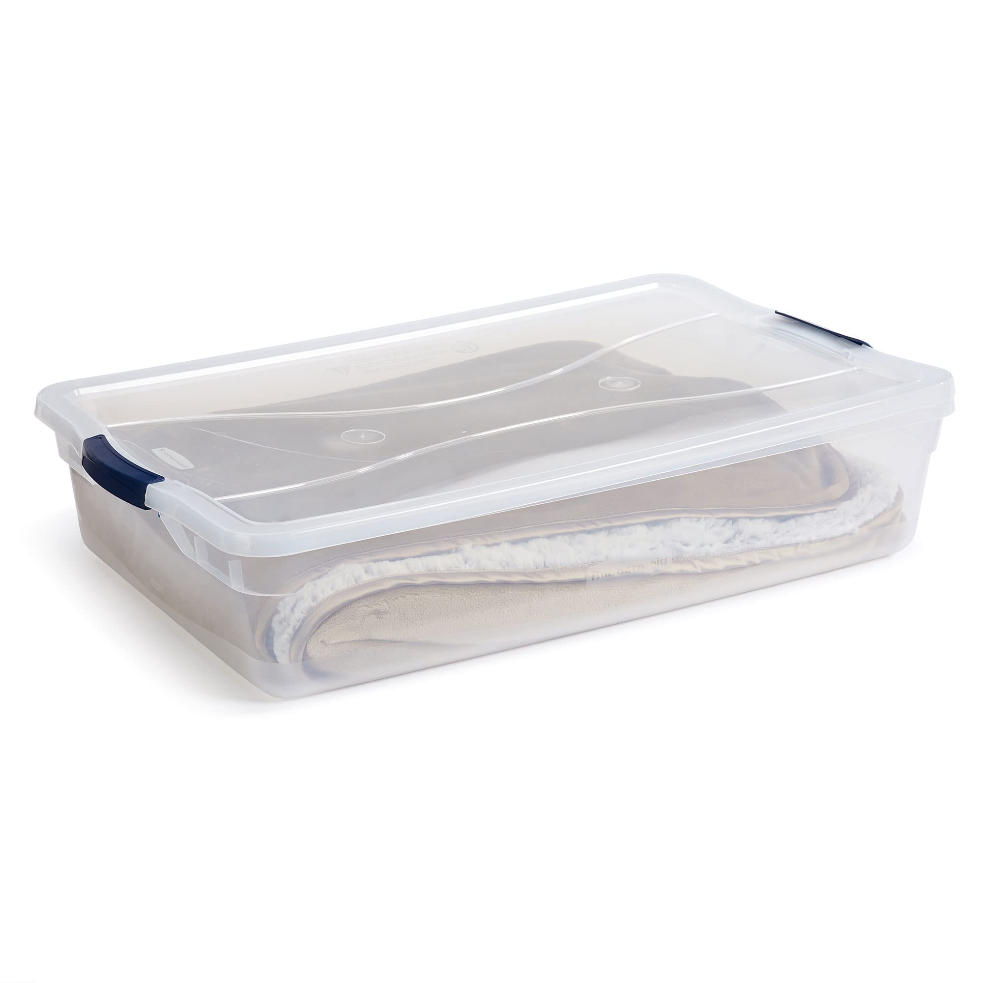 Snapped lid keeps items secure in Rubbermaid Cleverstore containers