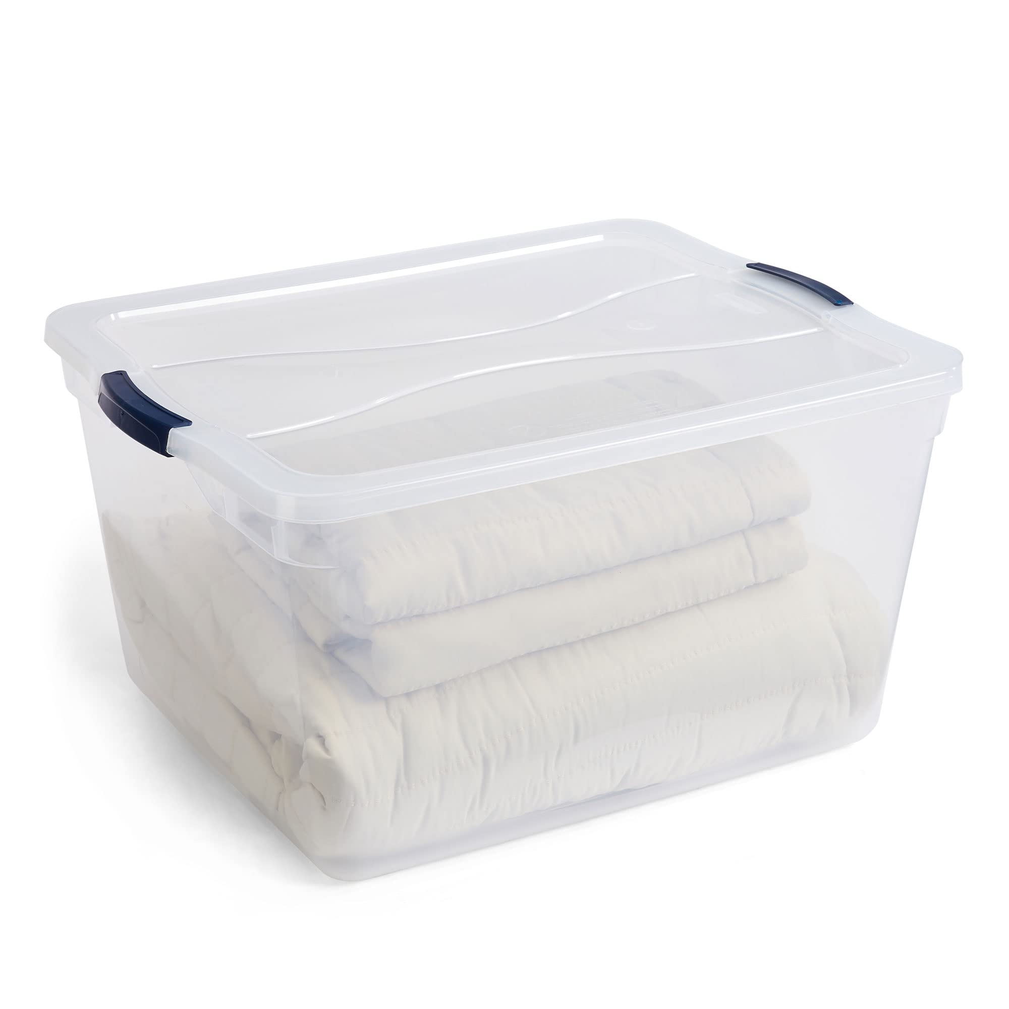 Rubbermaid Cleverstore stackable design saves closet and garage space