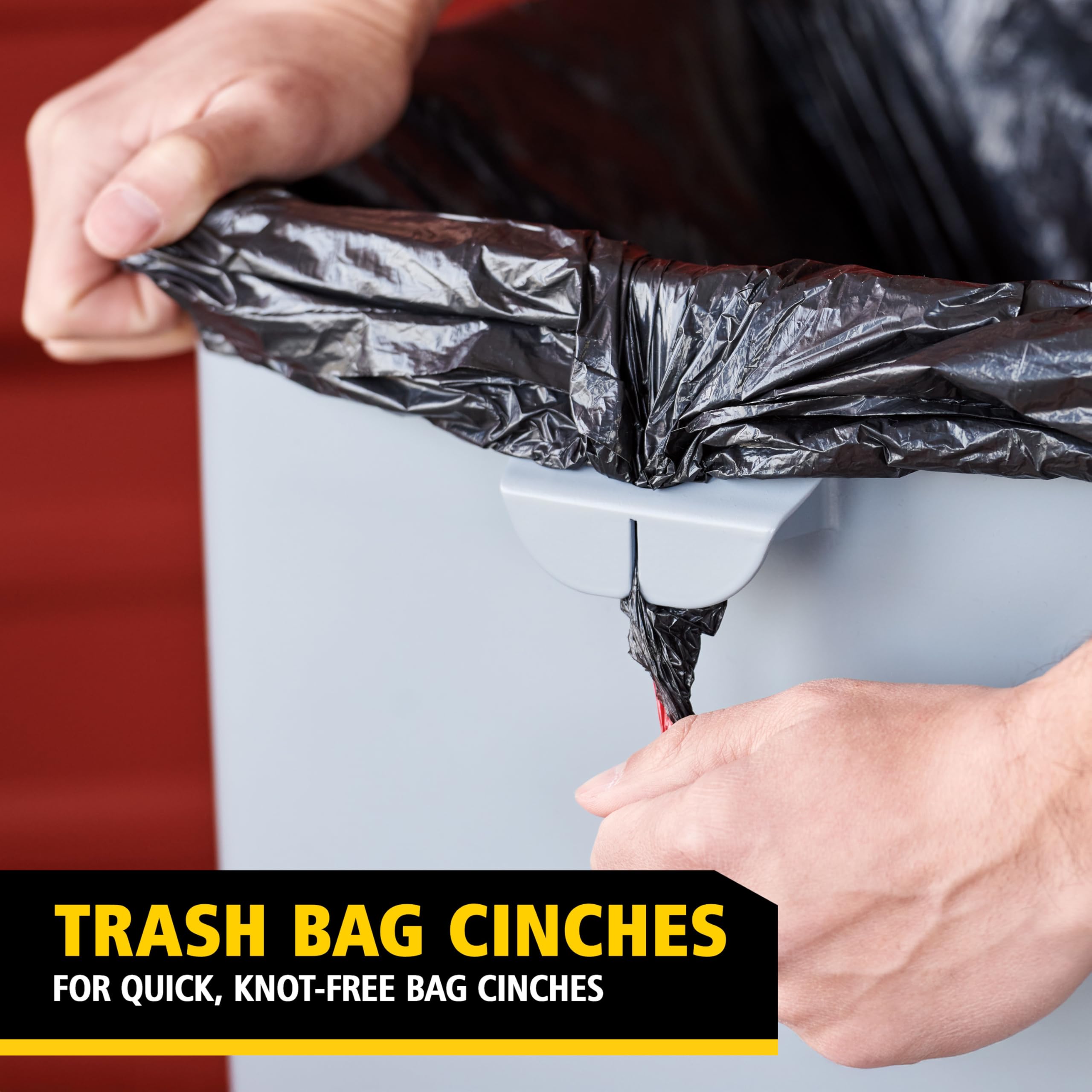 Rubbermaid Commercial cinch liner-securement prevents knot issues during changes.