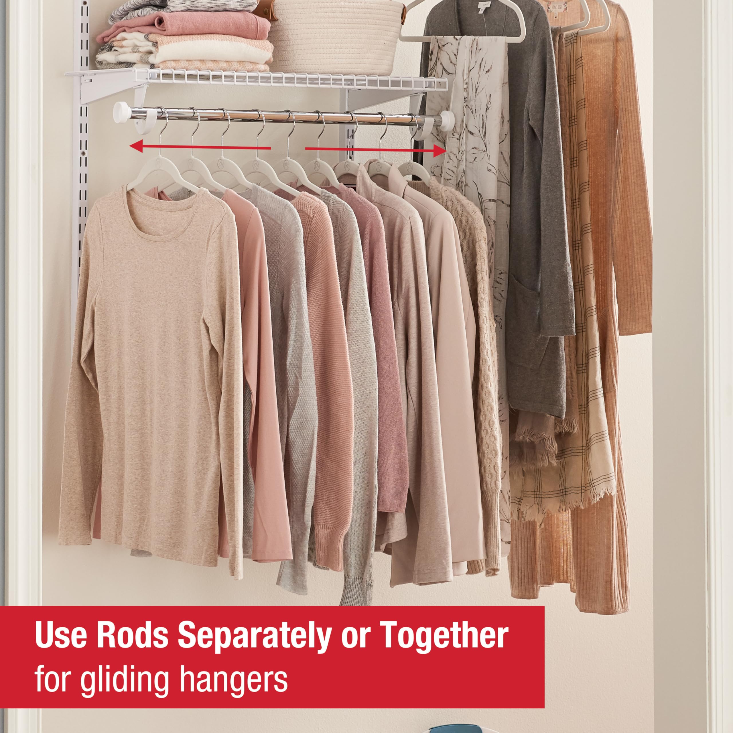 Rubbermaid Configurations included hardware supports quick, tool-free assembly.