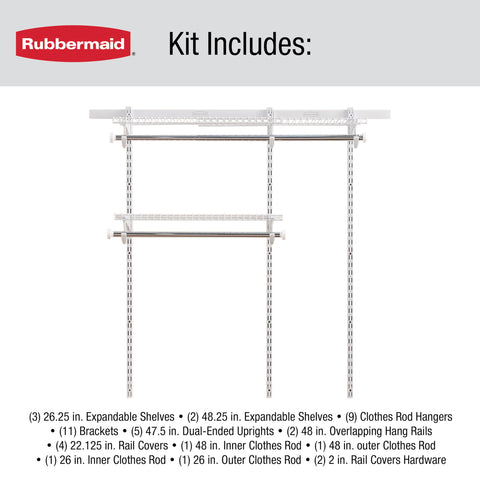 Rubbermaid Configurations kit adapts from closet to mud room or pantry.