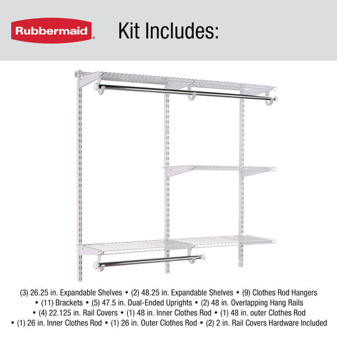 Rubbermaid Configurations brackets enable quick, tool-free reconfiguration as needs change.