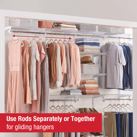Rubbermaid Configurations 47.5-inch uprights support versatile closet configurations.