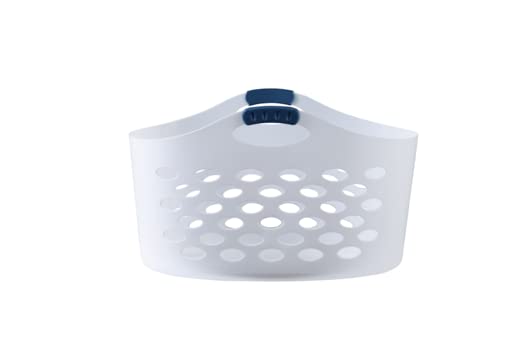 Rubbermaid flexible-structure laundry basket allows easier multi-task carrying