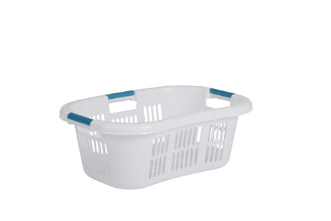 Rubbermaid hip-hugger basket front view showing comfortable one-handed carry