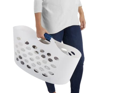 Rubbermaid laundry basket maintains shape when not in use