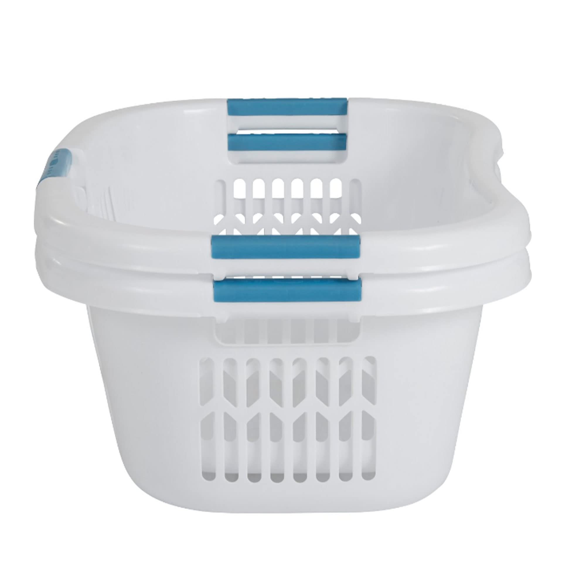 Rubbermaid Laundry Basket XL Hip-Hugger with comfort grip handles enables easy carry