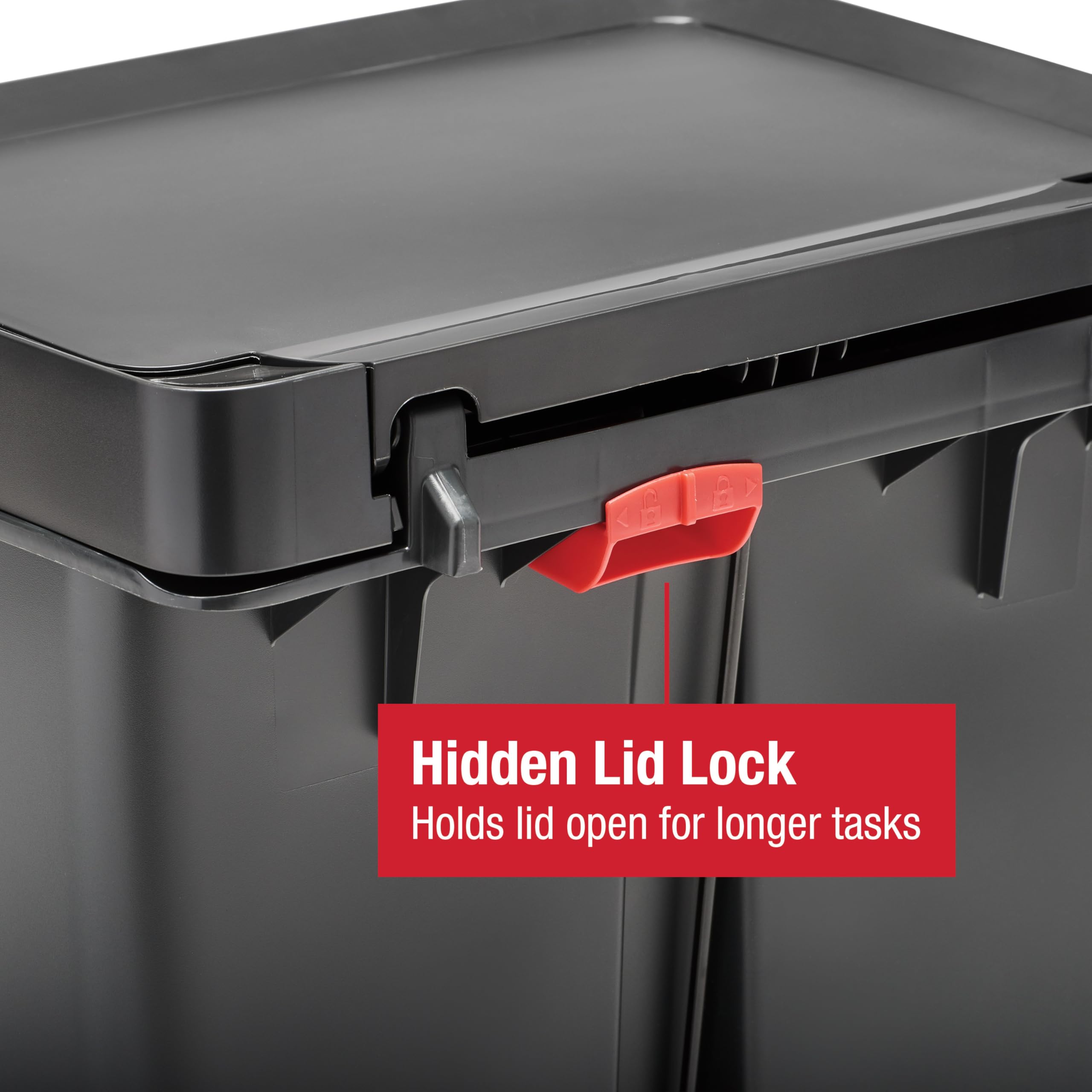 Rubbermaid Premier Series II 12.4 gallon can suits kitchen, recycling, and pet food