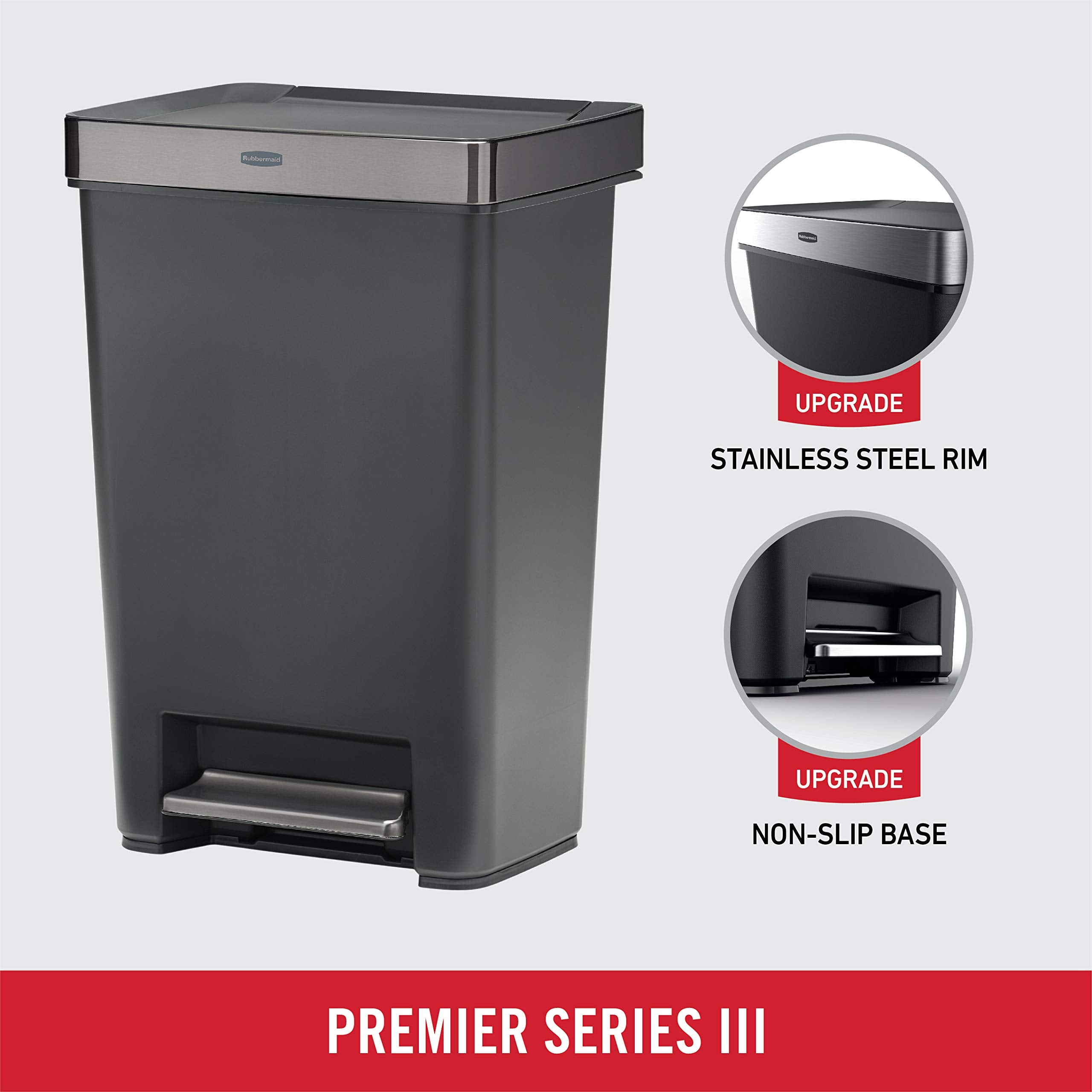 Rubbermaid Premier Series III lid lock in action for extended task use