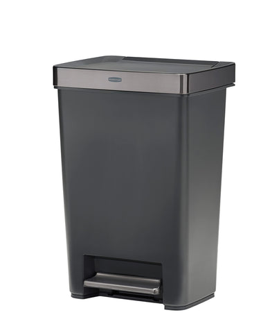 Rubbermaid Premier Series III step-on trash can with hands-free pedal for easy waste disposal
