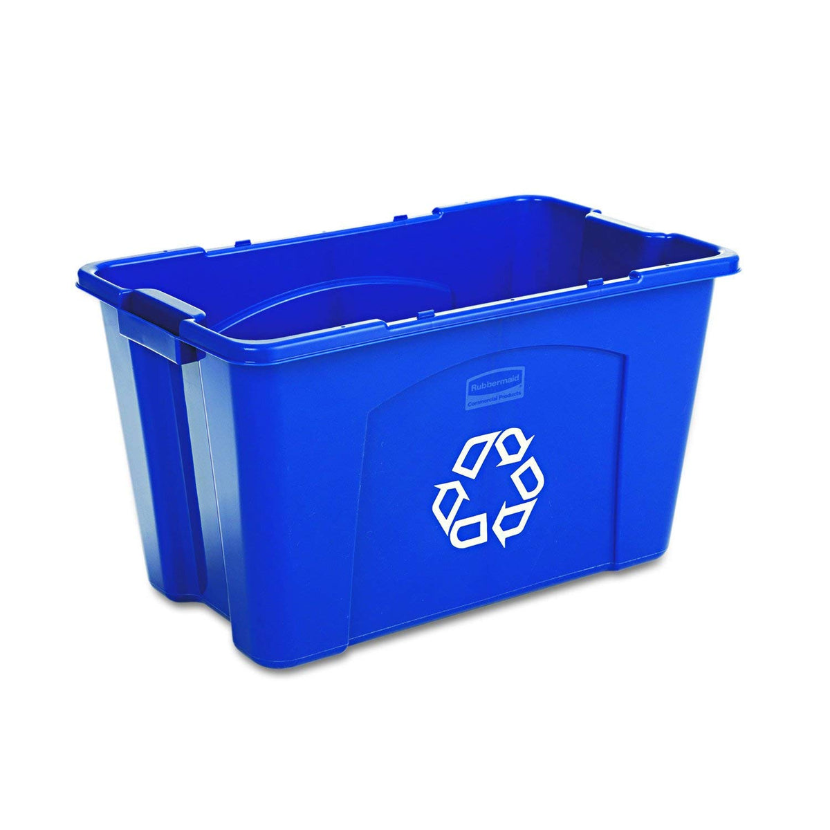 Rubbermaid recycling bin stackable 18gal for easy multi-bin waste sorting