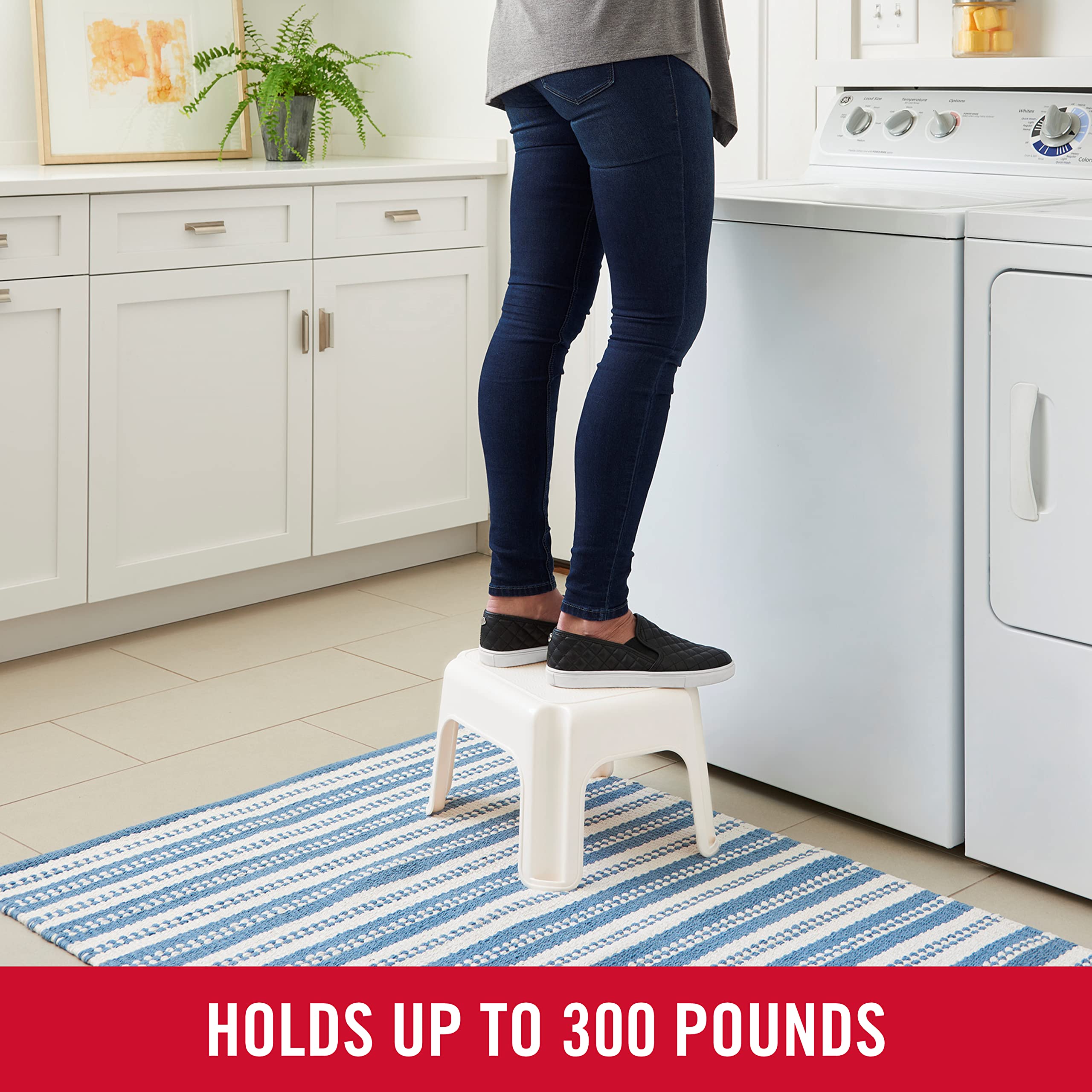 Rubbermaid Roughneck step stool bisque, in-kitchen setup for daily tasks