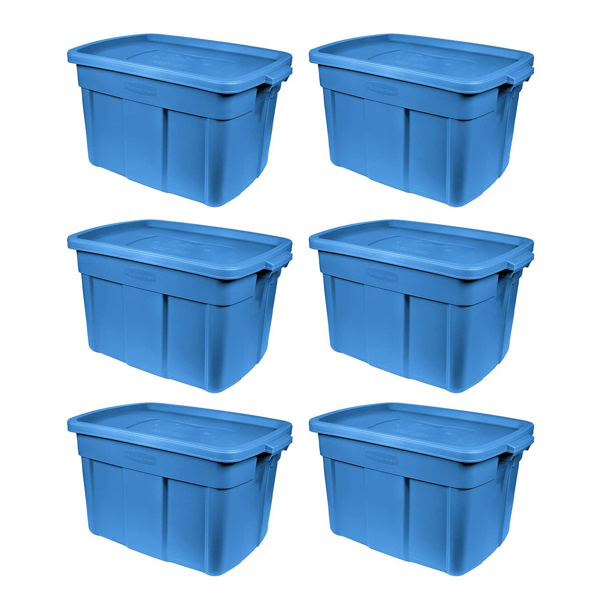Rubbermaid Roughneck tote 18gal front view for sturdy storage