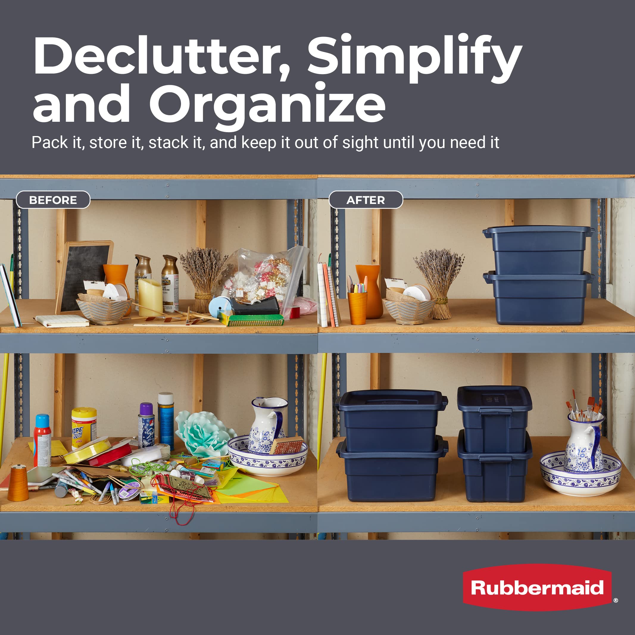 USA-made Rubbermaid Roughneck tote endures temperature swings safely.