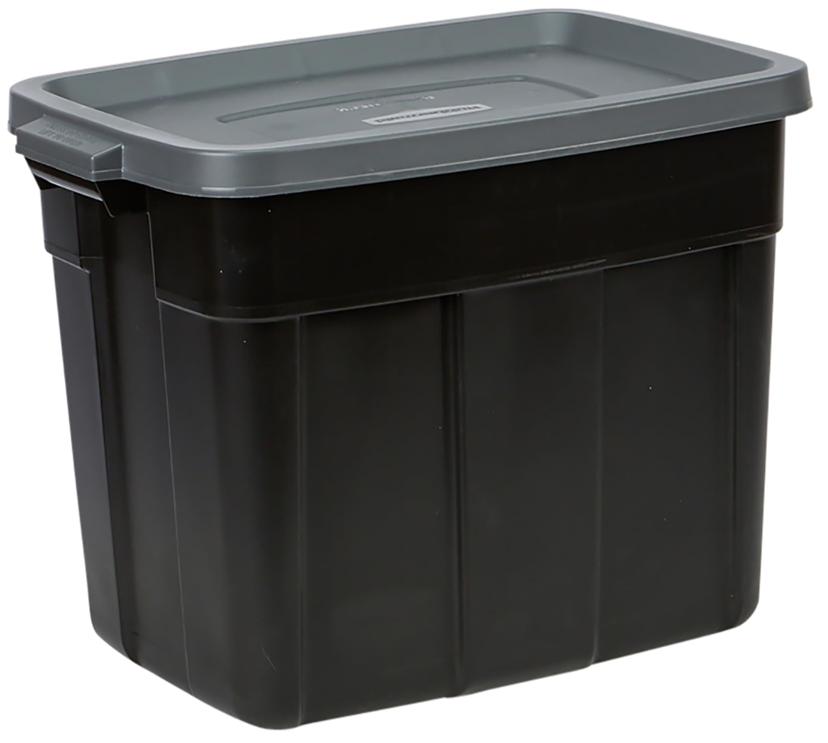 US-made Rubbermaid Roughneck tote ideal for garage organization.