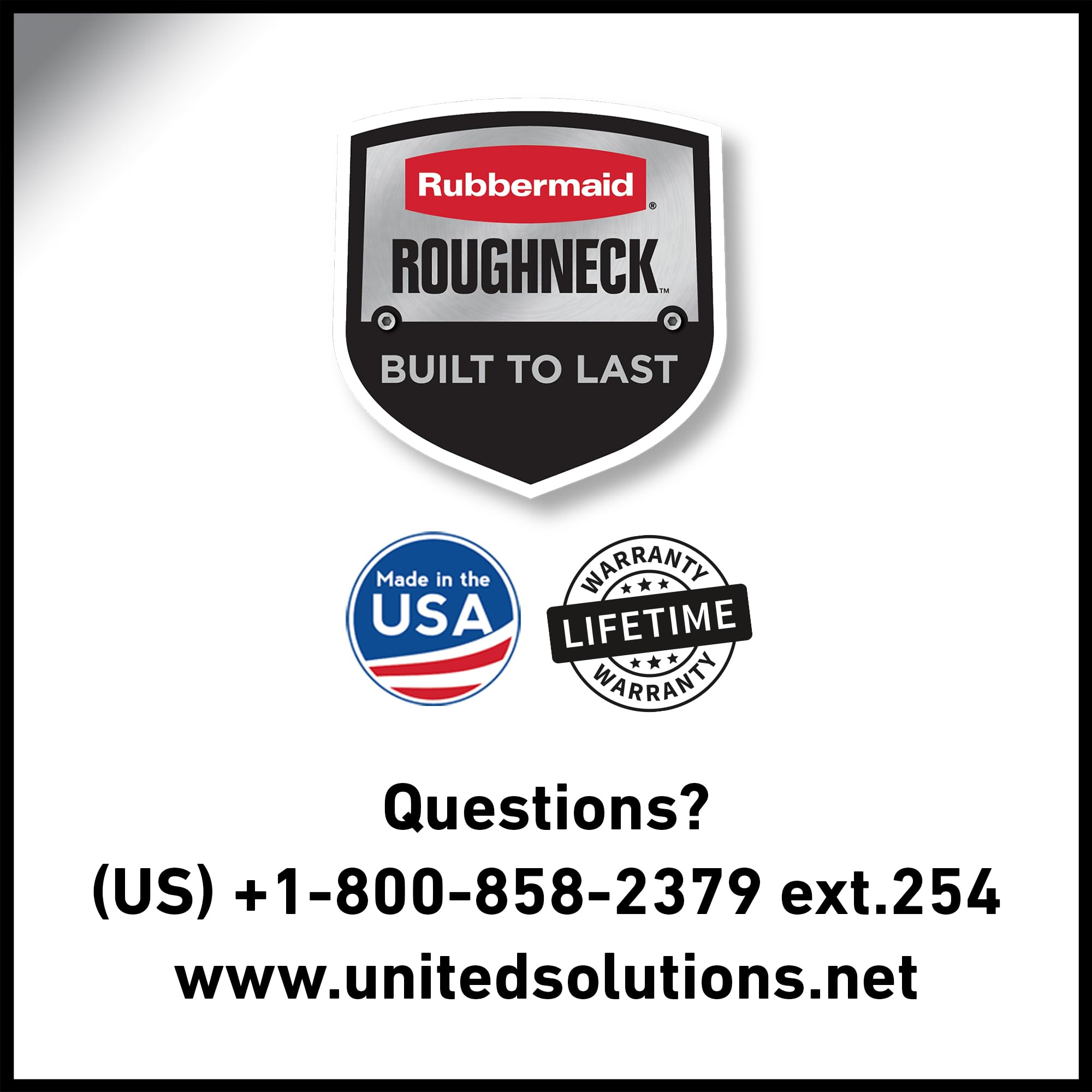 Rubbermaid Roughneck tote suitable for long-term storage and reuse.