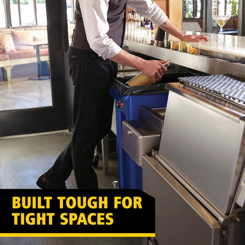 Rubbermaid Slim Jim nested design saves space in tight environments