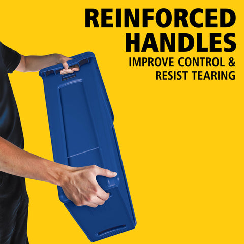 Rubbermaid Slim Jim rib-strengthened rim resists crushing under heavy use