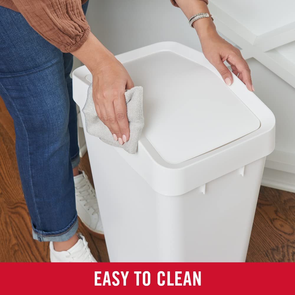Rubbermaid slim waste can ideal for narrow pantry corners