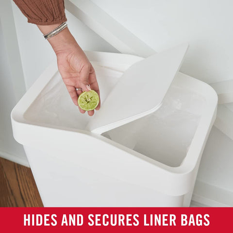 Rubbermaid swing-top minimizes odors between bag changes