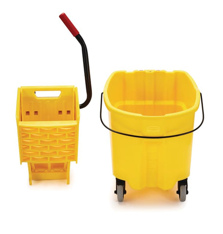 Rubbermaid WaveBrake integrated handles assist lifting with less strain.