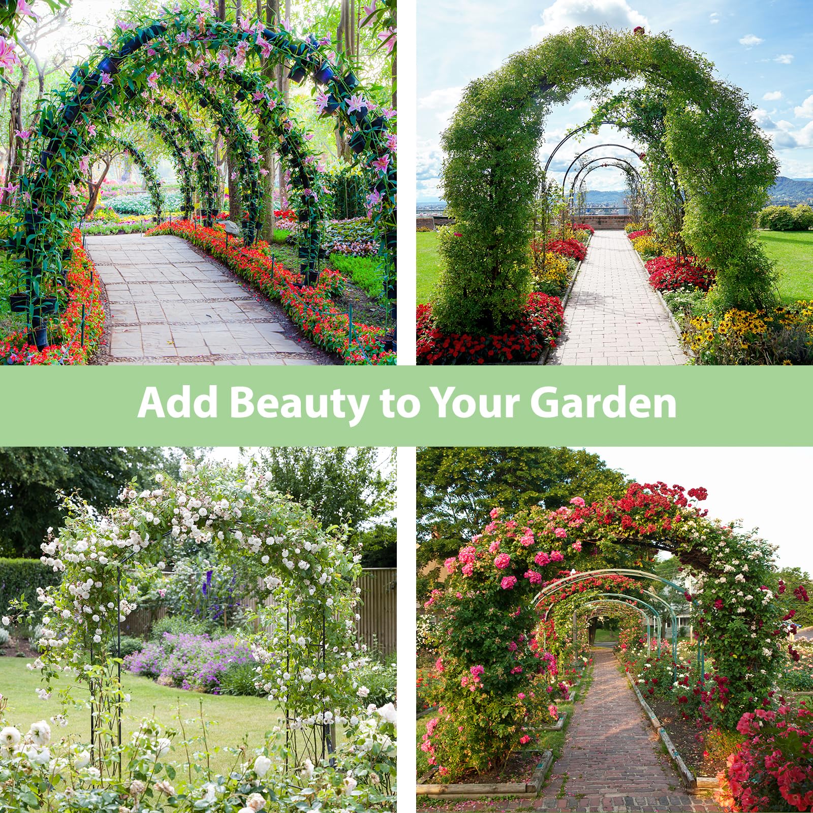 RUBFAC arch supports climbing plants, offering versatile decor options.