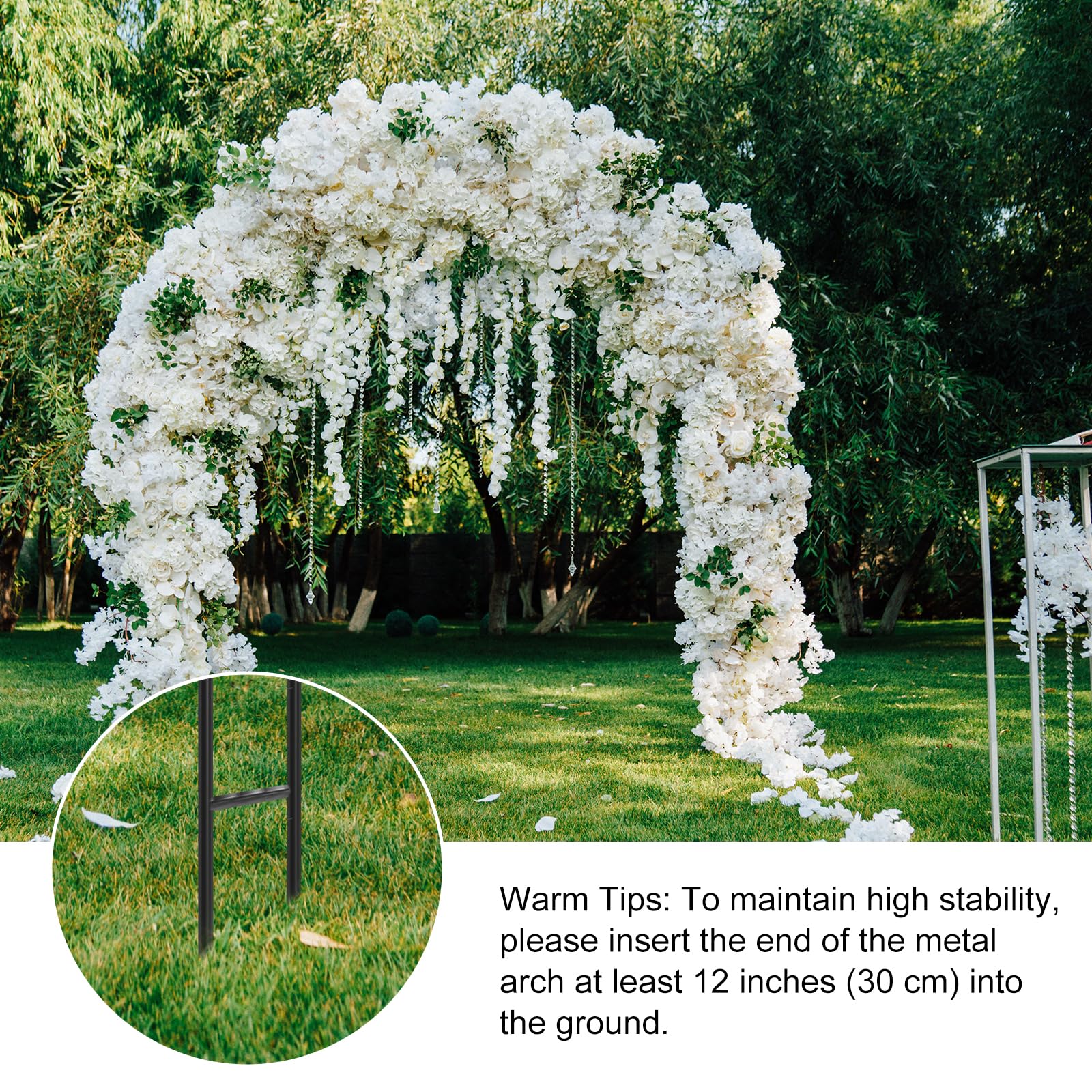 RUBFAC entryway garden arch enhances patios and walkways.