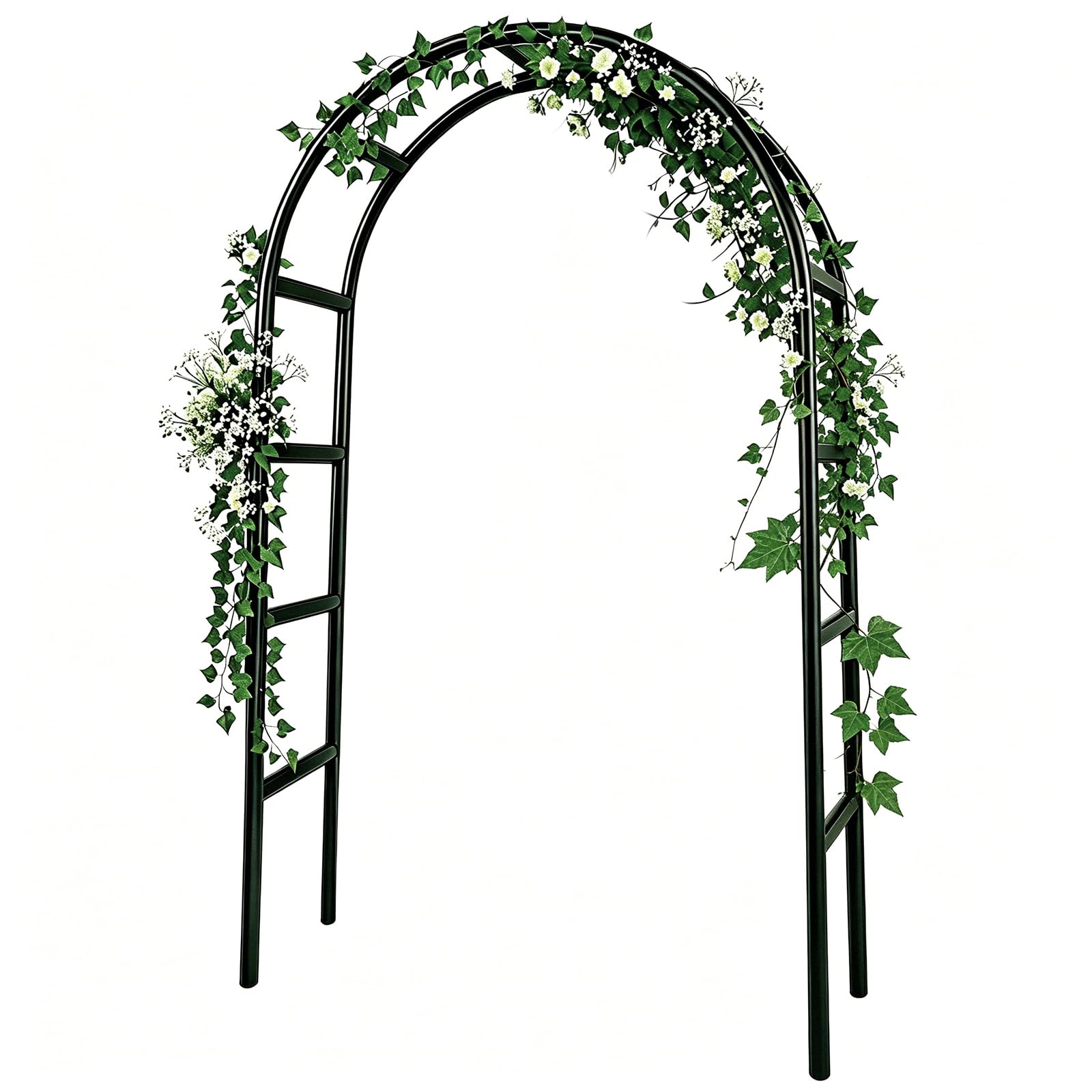 RUBFAC garden arch outdoor frame for climbing plants creates an inviting entrance.