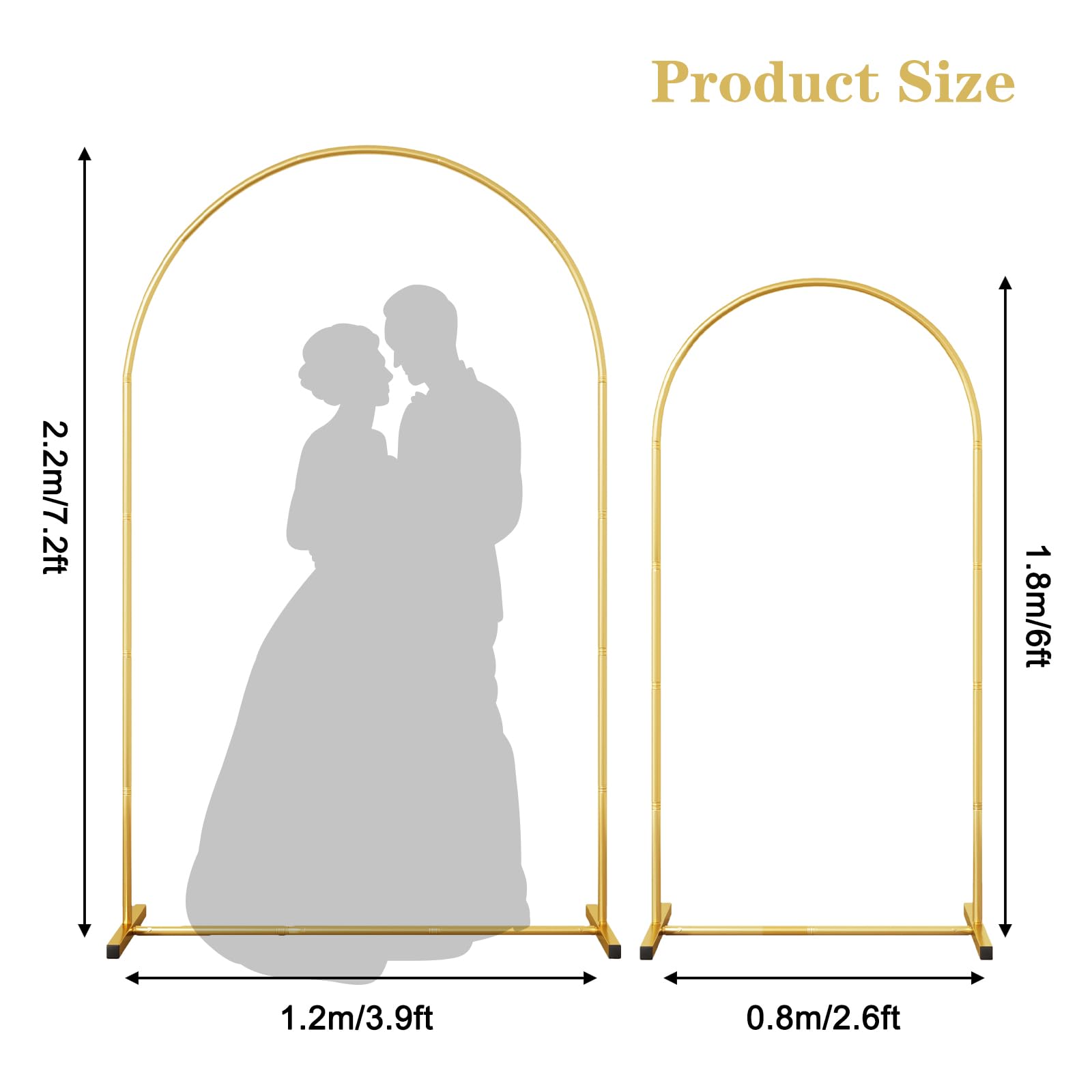Rubfac metal arch backdrop stand 6ft compact option for intimate ceremonies