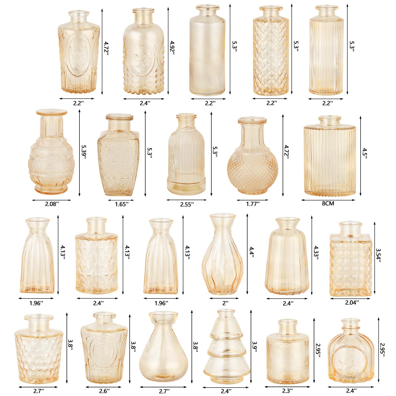 Ruckace gold glass vase with etched detailing adds vintage charm to home décor.