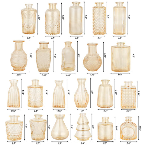 Ruckace gold glass vase with etched detailing adds vintage charm to home décor.