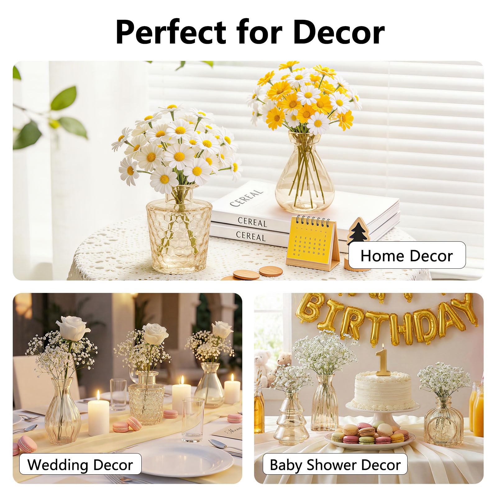 Ruckace mini vase for dining table centerpieces with fresh or dried flowers.