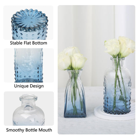 Ruckae centerpiece vases gradient blue ideal for dining table displays