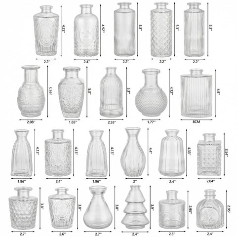 Ruckae mini flower vases on dining table display for fresh arrangements