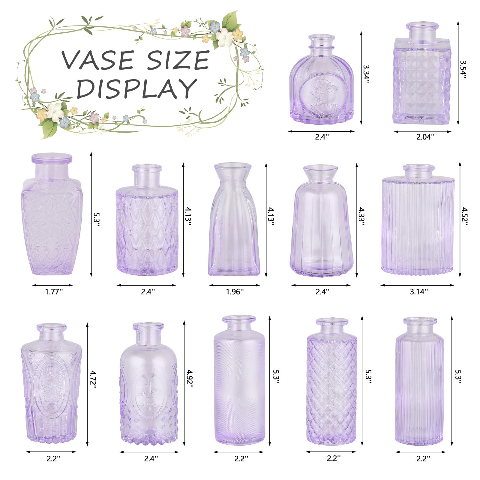 RUCKAE purple mini-flower vases add vintage charm to home decor