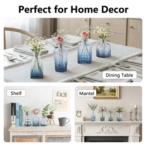 Ruckae wedding decor bud vases gradient blue add subtle charm