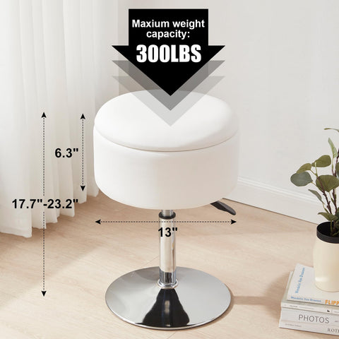 RUCUKEN 360-degree swivel vanity chair ready for makeup routines